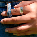 Anillo Diamantado Plata .925