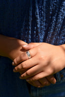 Anillo Diamantado Plata .925