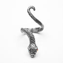 Anillo Víbora Ajustable Oxidado de Plata .925