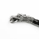 Pulsera Piel con Cabeza Varias de Plata .925 - 2