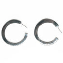 Arracada Lisa Cartoneada Redonda Plata .925