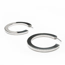 Arracada Lisa Cartoneada Redonda Plata .925