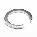 Arracada Lisa Cartoneada Redonda Plata .925