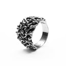 Anillo Oxidado Enredadera Plata .925