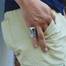 Anillo de La Santa Muerte en Plata .925