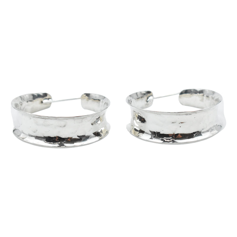 Arracada Martillada Plata .925