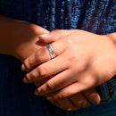 Anillo Diamantado Plata .925