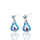 Aretes Alumbrado Ópalo con Circonia