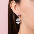Aretes Brillantes con Circonia Azul