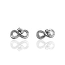 Aretes Broquel Infinitos con Circonias