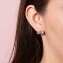 Aretes Broquel Infinitos con Circonias