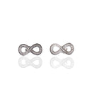 Aretes Broquel Infinitos con Circonias
