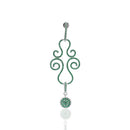 Aretes Candelabros con Circonias Verdes