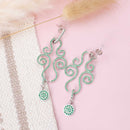 Aretes Candelabros con Circonias Verdes