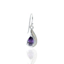 Aretes de Circonia Morada con Opalo