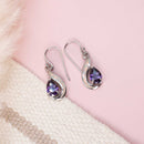 Aretes de Circonia Morada con Opalo
