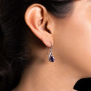 Aretes de Circonia Morada con Opalo