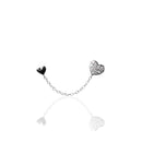 Arete de Corazónes con Cadenas y Circonias
