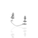 Arete de Corazónes con Cadenas y Circonias