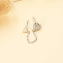 Arete de Corazónes con Cadenas y Circonias