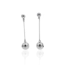 Aretes Esfera Lisa Flotante