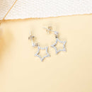 Aretes Estrellas con Circonias Brillantes