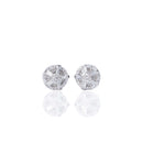 Aretes Flor Radiante Broquel con Circonias