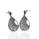 Aretes Flor Tejida Oxidados