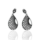 Aretes Flor Tejida Oxidados
