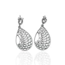 Aretes Flor Tejida Oxidados