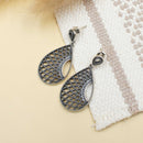 Aretes Flor Tejida Oxidados