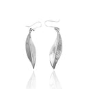 Aretes Hojas con Líneas Oxidadas