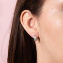 Aretes Huggies Mini Gruesa con Circonias