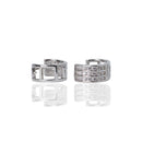 Aretes Huggies Mini Gruesa con Circonias