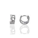 Aretes Huggies Mini Gruesa con Circonias