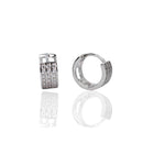 Aretes Huggies Mini Gruesa con Circonias