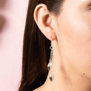 Aretes Largos Ovalados Colgantes