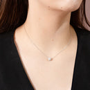 Collar con Dije Esfera con Circonias
