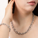 Collar Eslabón Gruesa con Torzales Oxidados