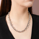 Collar Eslabón Gruesa con Torzales Oxidados