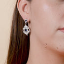 Aretes Brillantes con Circonia Azul