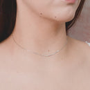 Collar Con Dije Barrita de Circonias