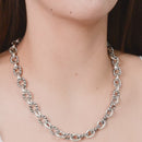 Collar Eslabón Gruesa con Torzales Oxidados