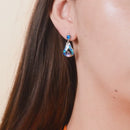 Aretes Alumbrado Ópalo con Circonia
