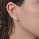 Arete de Corazónes con Cadenas y Circonias