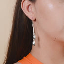 Aretes Largos Ovalados Colgantes