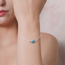 Pulsera Cadenita con Opalo Azul