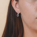 Aretes Broquel Soga con Circonia