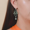 Aretes Candelabros con Circonias Verdes