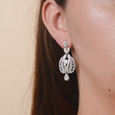 Aretes Gota con Trozos de Circonia